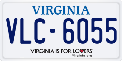 VA license plate VLC6055