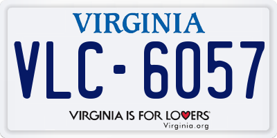 VA license plate VLC6057