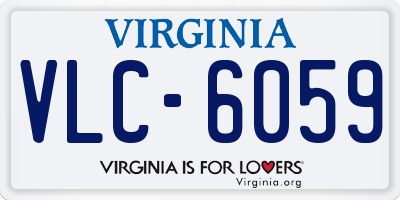 VA license plate VLC6059