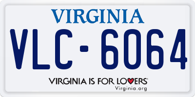 VA license plate VLC6064