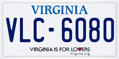 VA license plate VLC6080