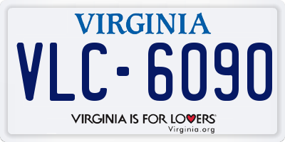 VA license plate VLC6090