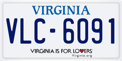 VA license plate VLC6091