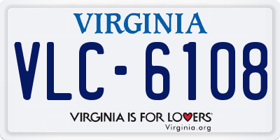 VA license plate VLC6108