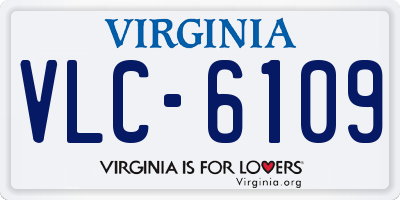 VA license plate VLC6109