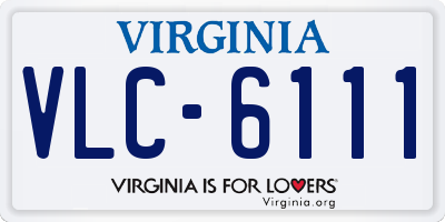 VA license plate VLC6111
