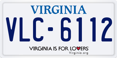 VA license plate VLC6112