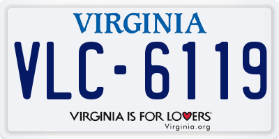VA license plate VLC6119
