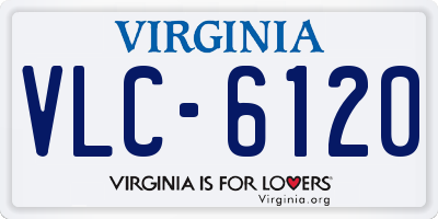 VA license plate VLC6120