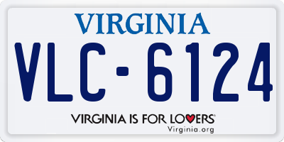 VA license plate VLC6124