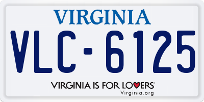VA license plate VLC6125
