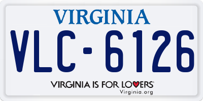 VA license plate VLC6126