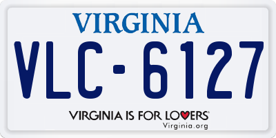 VA license plate VLC6127