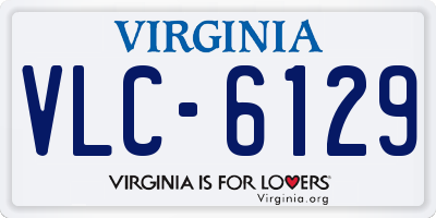 VA license plate VLC6129