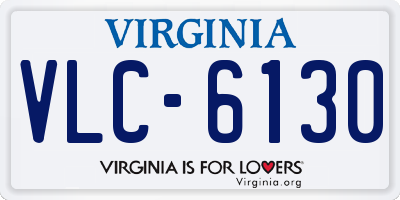 VA license plate VLC6130