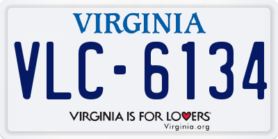 VA license plate VLC6134