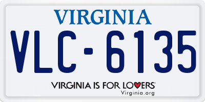 VA license plate VLC6135