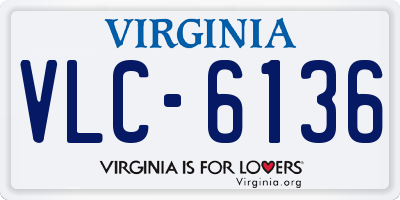 VA license plate VLC6136