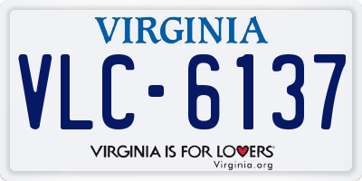 VA license plate VLC6137