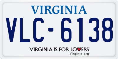 VA license plate VLC6138