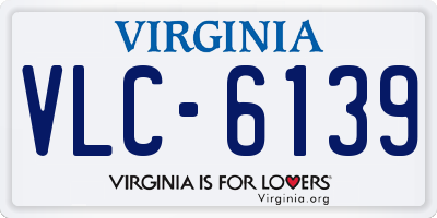 VA license plate VLC6139