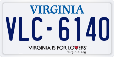 VA license plate VLC6140