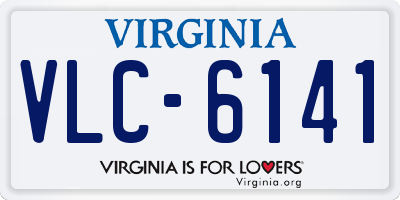 VA license plate VLC6141