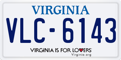 VA license plate VLC6143