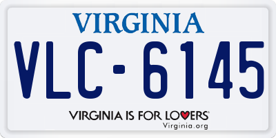 VA license plate VLC6145