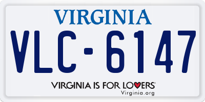 VA license plate VLC6147