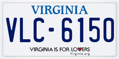 VA license plate VLC6150