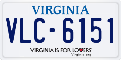 VA license plate VLC6151