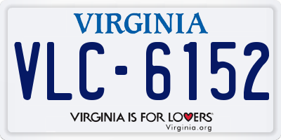 VA license plate VLC6152