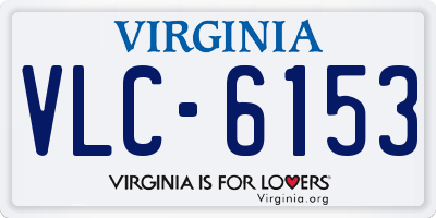 VA license plate VLC6153