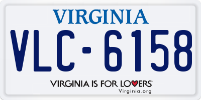 VA license plate VLC6158