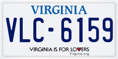 VA license plate VLC6159