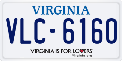 VA license plate VLC6160