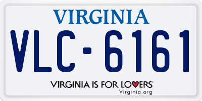 VA license plate VLC6161