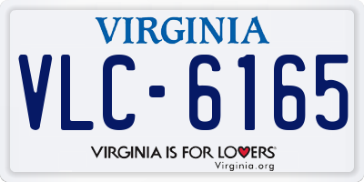 VA license plate VLC6165