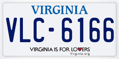 VA license plate VLC6166