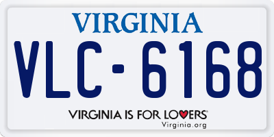 VA license plate VLC6168