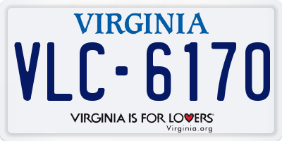 VA license plate VLC6170