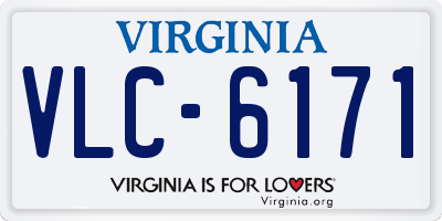 VA license plate VLC6171