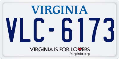 VA license plate VLC6173