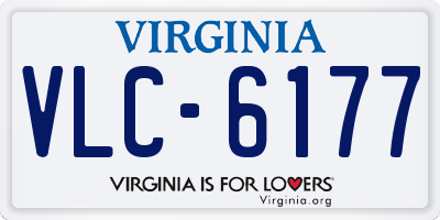 VA license plate VLC6177