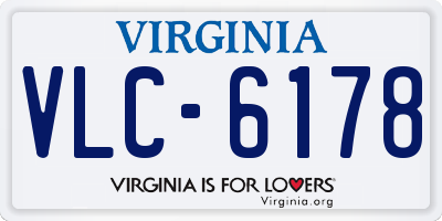 VA license plate VLC6178