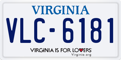 VA license plate VLC6181