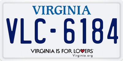 VA license plate VLC6184
