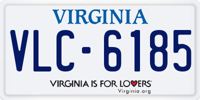 VA license plate VLC6185
