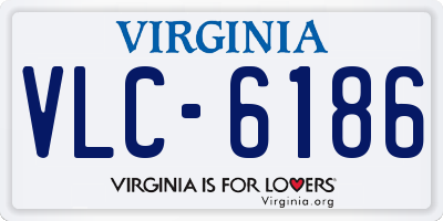 VA license plate VLC6186